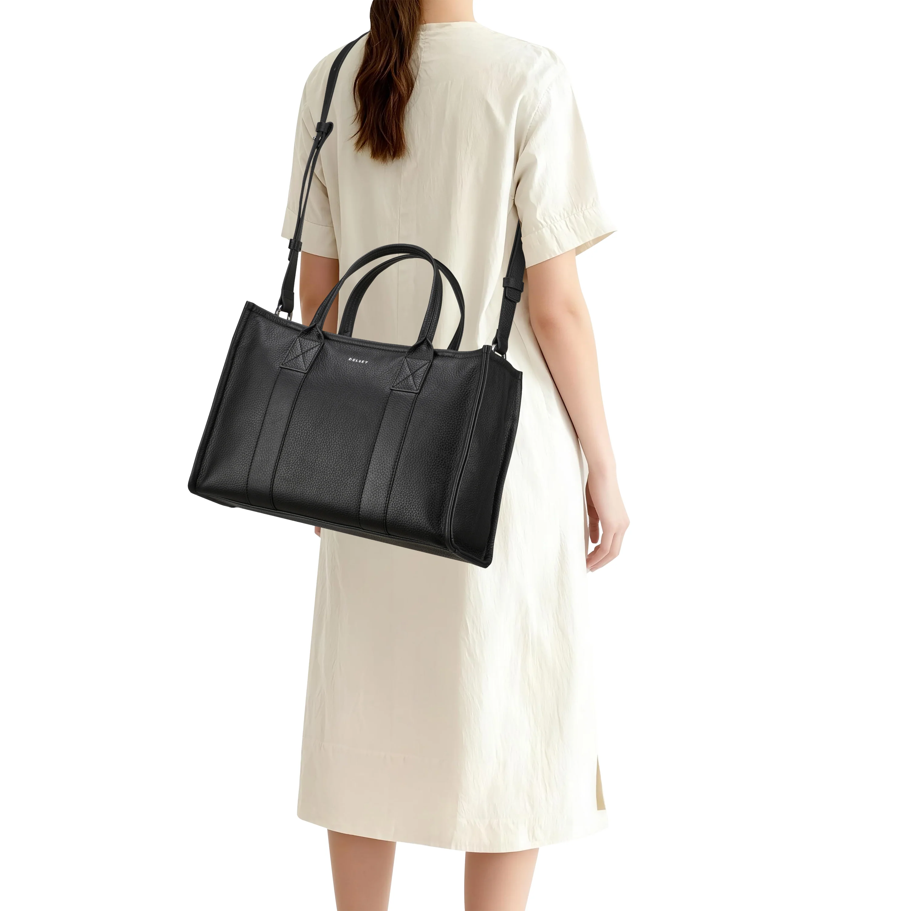 Le cuir grainé - Zippered hand bag - Image 6